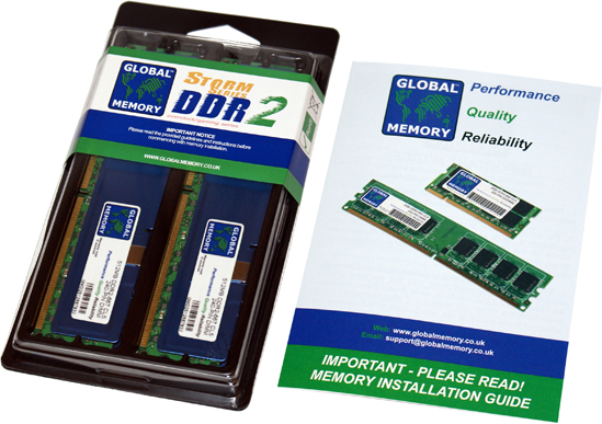 1GB (2 x 512MB) DDR2 1000MHz PC2-8000 240-PIN OVERCLOCK DIMM MEMORY RAM KIT FOR PC DESKTOPS/MOTHERBOARDS